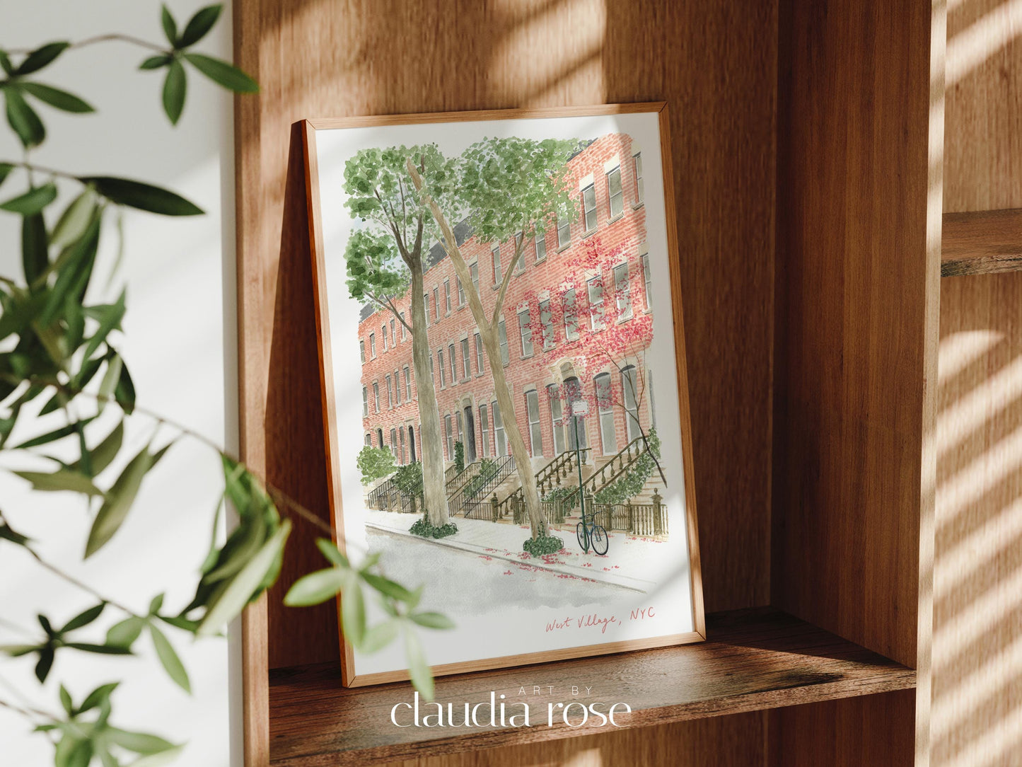 West Village Art Print, New York City, Manhattan, USA, Travel Watercolour Painting