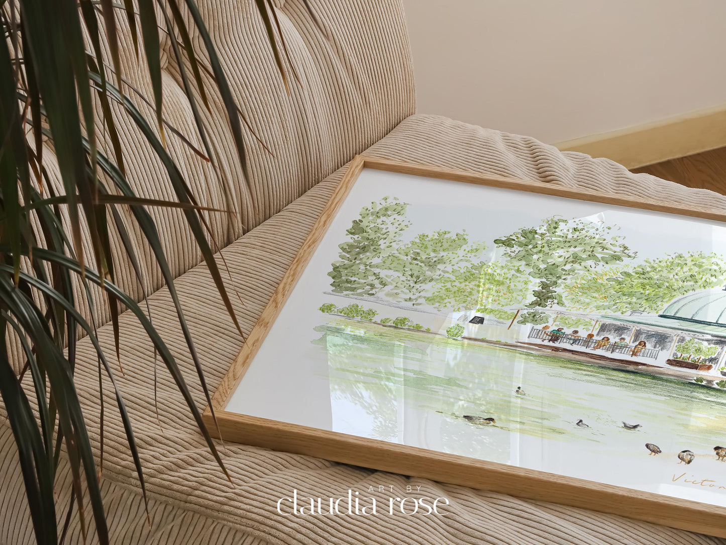 Victoria Park Art Print, London, Tower Hamlet, England, Travel Watercolour Painting