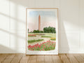 Washington Art Print, Monument, Washington D.C., USA, Travel Watercolour Painting