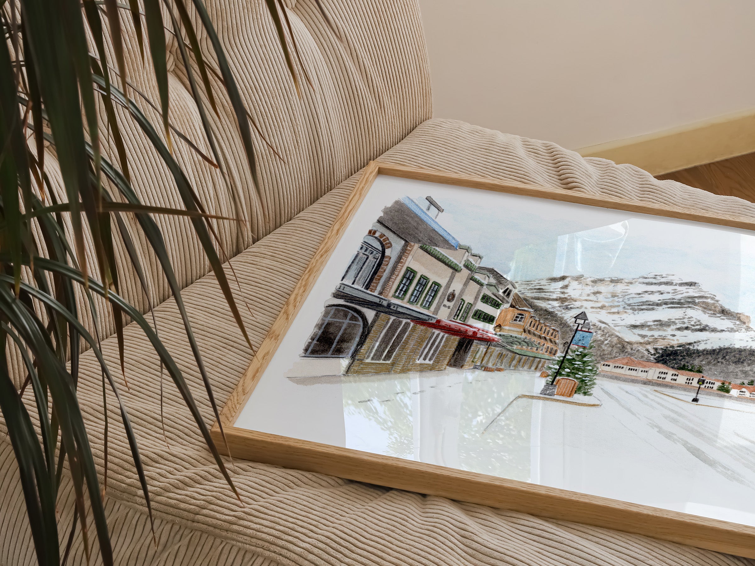 Canada Art Print, Banff, Alberta, North America, Travel Watercolour Painting