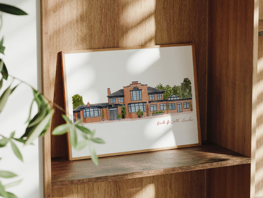 Beck & Call Art Print, Leeds, Meanwood, Chapel Allerton, Yorkshire Watercolour Painting