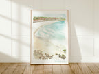 Bondi Beach Art Print, Sydney, Australia, Travel Watercolour Painting