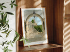 Budapest Art Print, Fisherman's Bastion, Halászbástya, Hungary, Travel Watercolour Painting