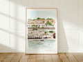 Menorca Art Print, Es Castell Harbour, Balearic Islands, Travel Watercolour Painting
