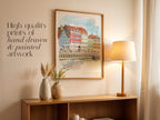 Copenhagen Art Print, New Harbor, Nyhavn, Denmark, Travel Watercolour Painting