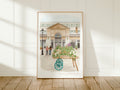 Covent Garden Art Print, London, England, Travel Watercolour Painting