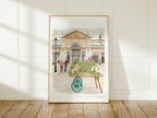 Covent Garden Art Print, London, England, Travel Watercolour Painting
