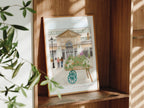 Covent Garden Art Print, London, England, Travel Watercolour Painting