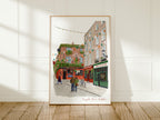 Dublin Travel Art Print, Temple Bar, Ireland, Travel Watercolour Painting