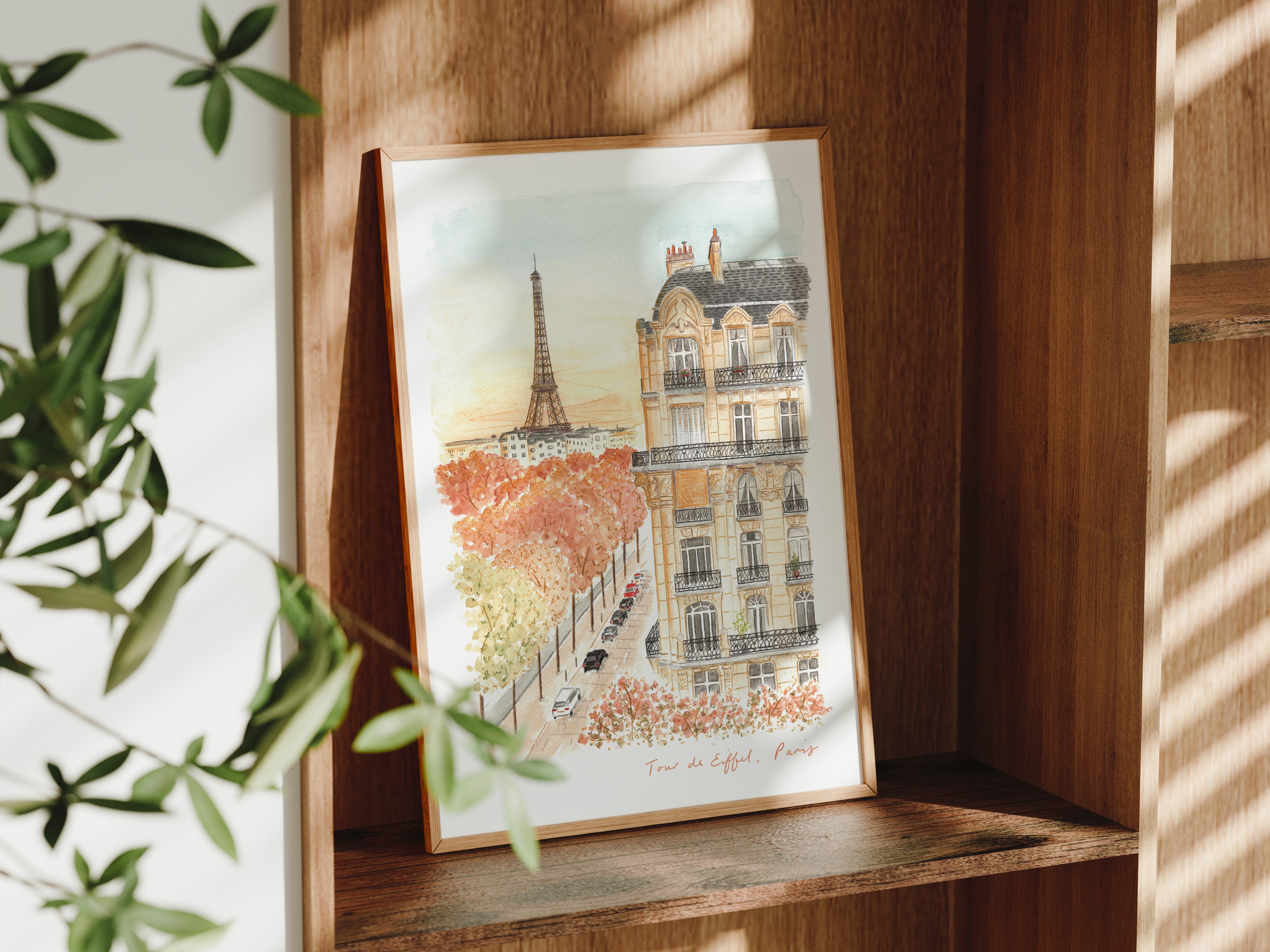 Eiffel Tower Art Print, Parisian Hotel, Hotel Duquesne, France, Travel Watercolour Painting