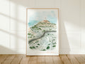 Mallorca, Cap de Formentor Lighthouse, Travel Art Print, Watercolour Painting