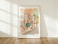 Greenwich Village Art Print, New York City, USA, Travel Watercolour Painting