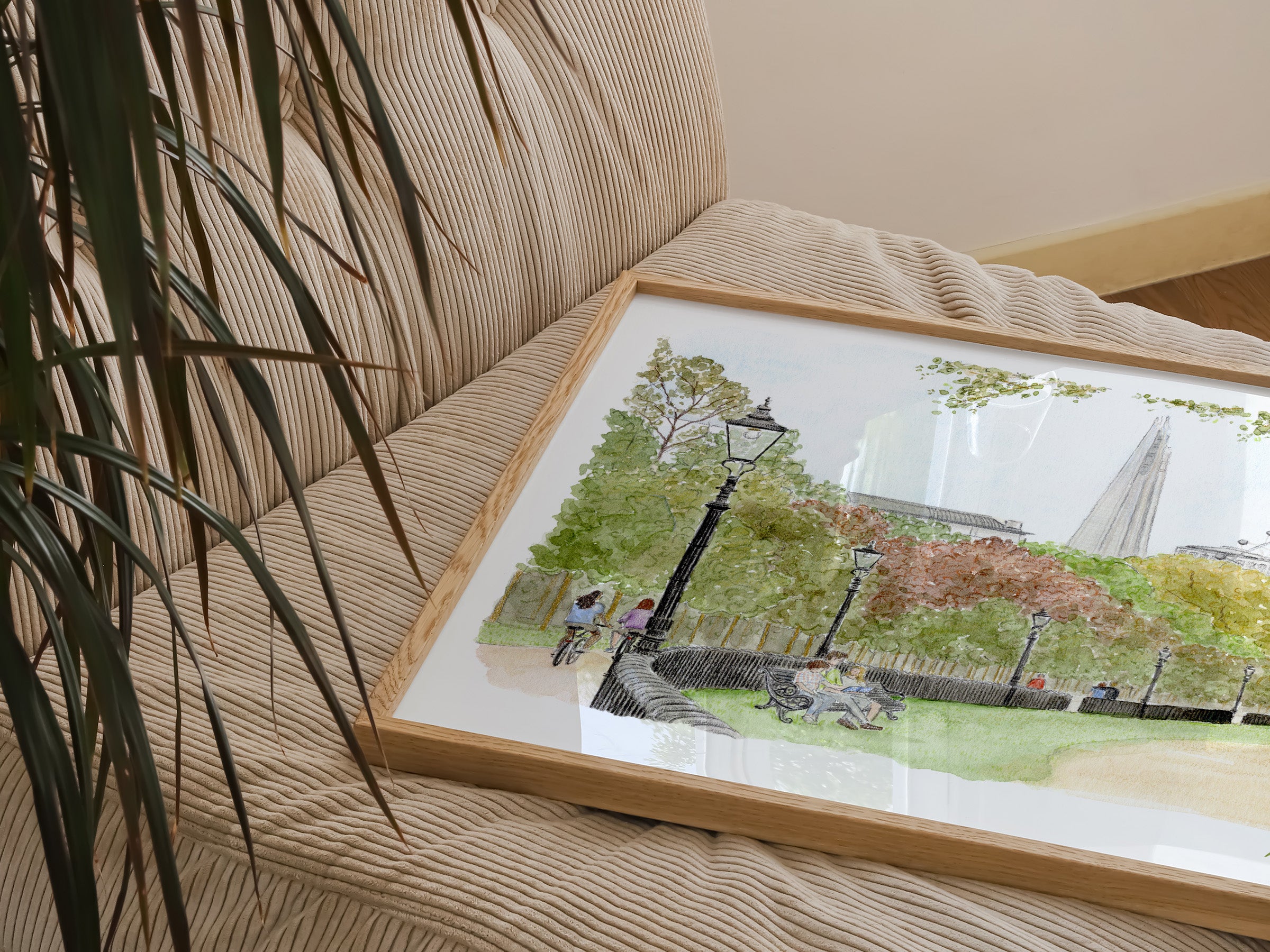 Hyde Park Art Print, London, Westminster, England, Travel Watercolour Painting