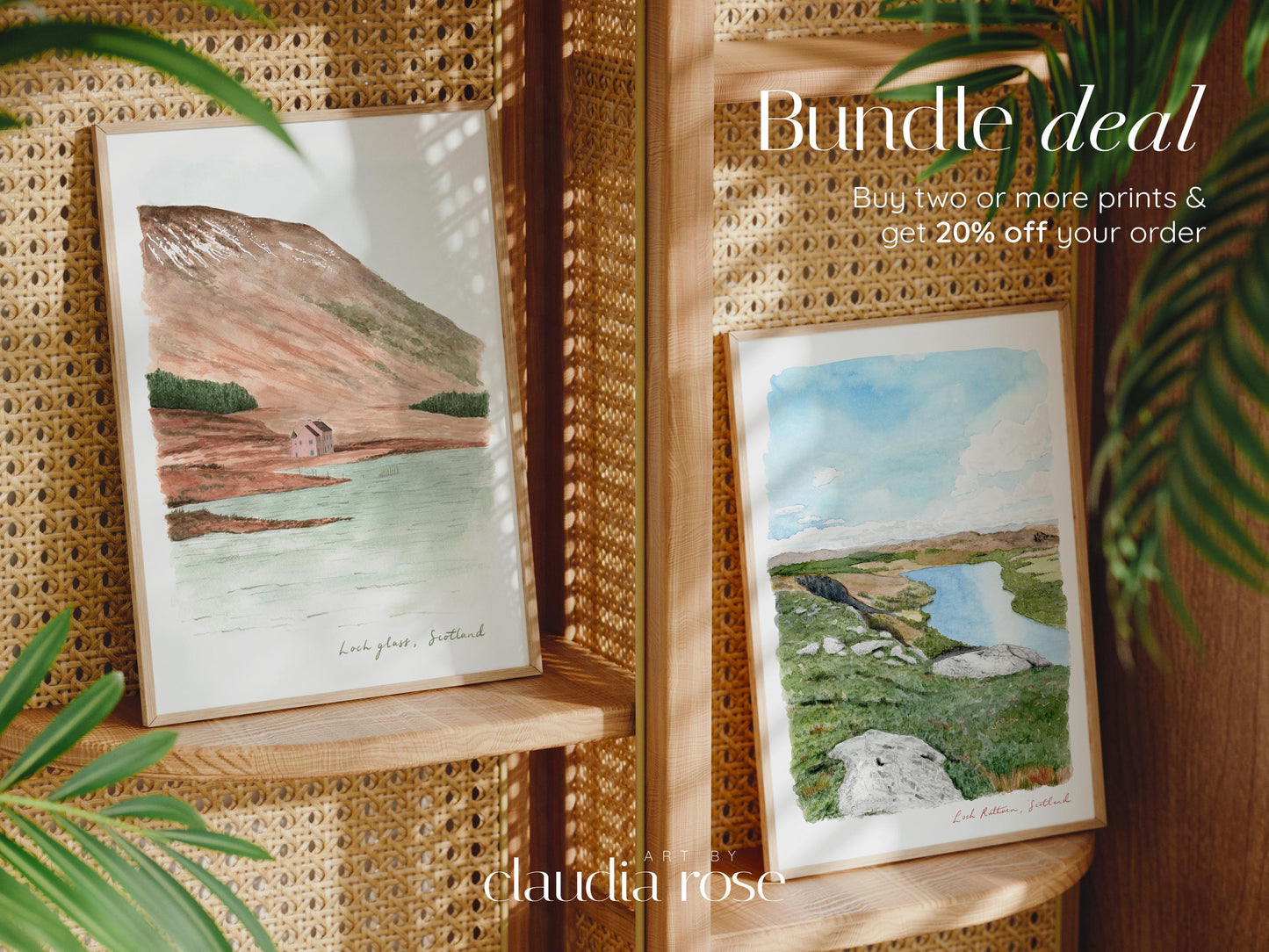 Peak District Art Print, Derbyshire, Staffordshire, England, Travel Watercolour Painting
