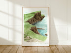 Isle of Skye Art Print, Scotland, Neist Point Lighthouse, Travel Watercolour Painting