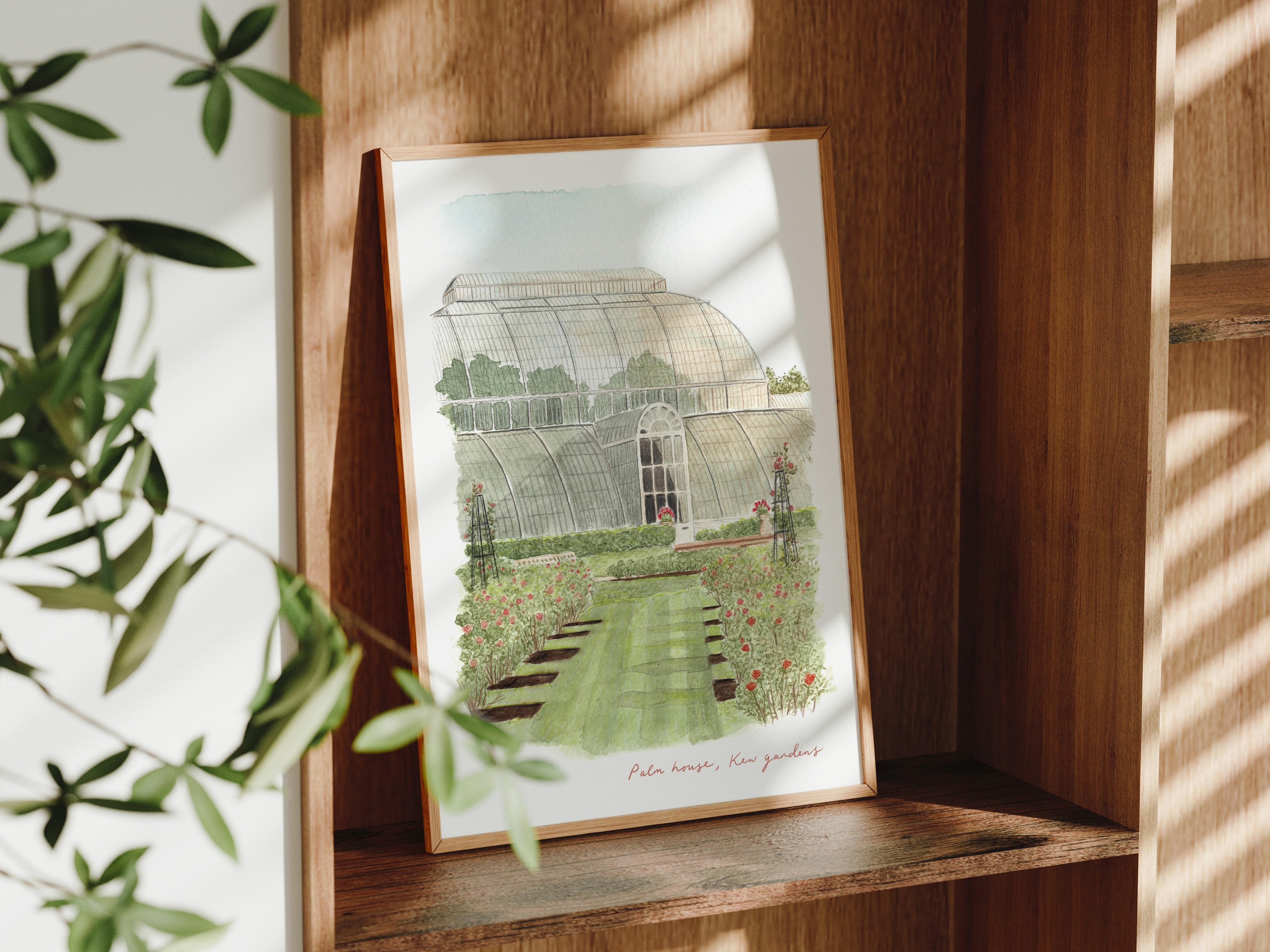 Kew Gardens Art Print, Royal Botanic Gardens, London, England, Travel Watercolour Painting