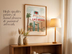 Las Vegas Art Print, Nevada, USA, Travel Watercolour Painting