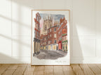 York Art Print, Petergate, York Minster, Yorkshire, Travel Watercolour Painting