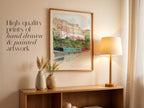 Regent's Canal Art Print, London, Islington, England, Travel Watercolour Painting