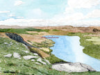 Loch Ruthven Art Print, Scottish Highlands, Scotland, Travel Watercolour Painting