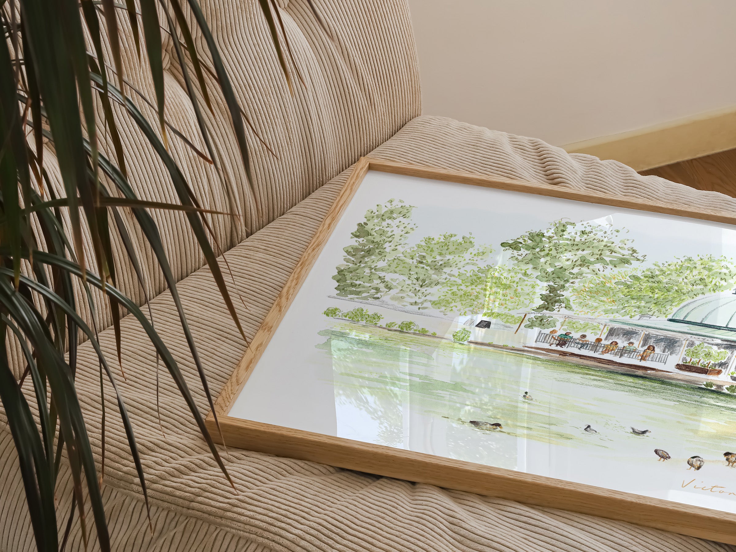 Victoria Park Art Print, London, Tower Hamlet, England, Travel Watercolour Painting